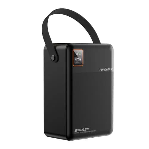 Power Bank Topomax Travel Series 80000mAh (4USB/Type-C/Micro/Lightning/22.5W)- чорний