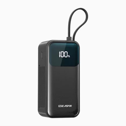 Power Bank Aspor A362 Notebook Series 20000mAh (2USB-C/USB/65W)- чорний - зображення 1