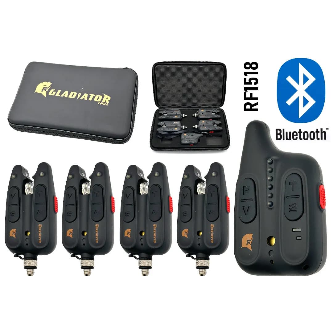 Набір сигналізаторів GLADIATOR BL1518 4+1 Black з пейджером+BLUETOOTH - зображення 1