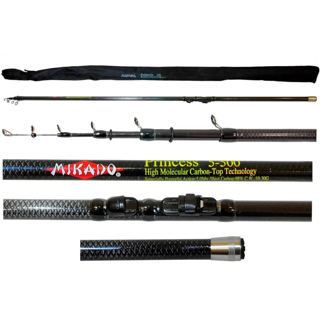 Вудка карбонова Mikado Princess з кільцями 4м Carbon